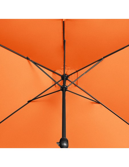 Stačiakampis skėtis su švaistikliu 200 x 300 cm oranžinės spalvos Stačiakampis skėtis su švaistikliu 200 x 300 cm oranžinės spalvos