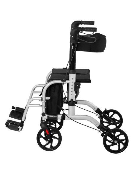 Reabilitacinė vaikštynė 2 viename su vežimėlio funkcija, sulankstoma su krepšiu iki 136 kg