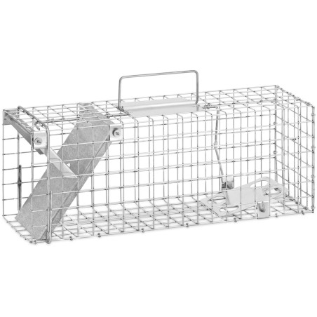 Gyvi spąstai kiaunėlėms žiurkėms lapėms 48,5 x 15,5 x 19 cm tinklelis 25 x 25 mm Gyvi spąstai kiaunėlėms žiurkėms lapėms 48,5 x 15,5 x 19 cm tinklelis 25 x 25 mm