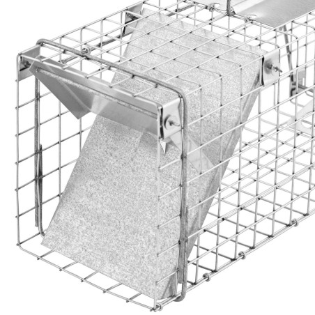 Gyvi spąstai kiaunėlėms žiurkėms lapėms 48,5 x 15,5 x 19 cm tinklelis 25 x 25 mm Gyvi spąstai kiaunėlėms žiurkėms lapėms 48,5 x 15,5 x 19 cm tinklelis 25 x 25 mm