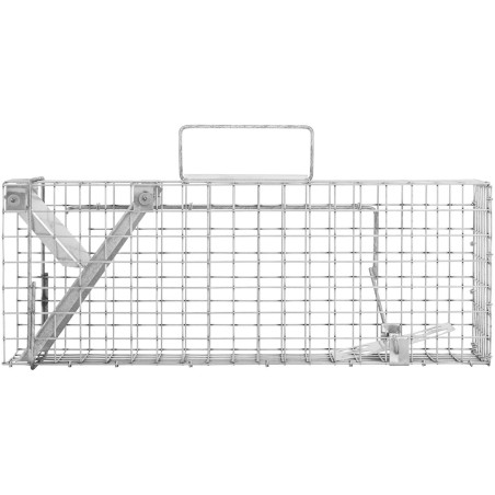 Gyvi spąstai kiaunėlėms žiurkėms lapėms 48,5 x 15,5 x 19 cm tinklelis 25 x 25 mm Gyvi spąstai kiaunėlėms žiurkėms lapėms 48,5 x 15,5 x 19 cm tinklelis 25 x 25 mm