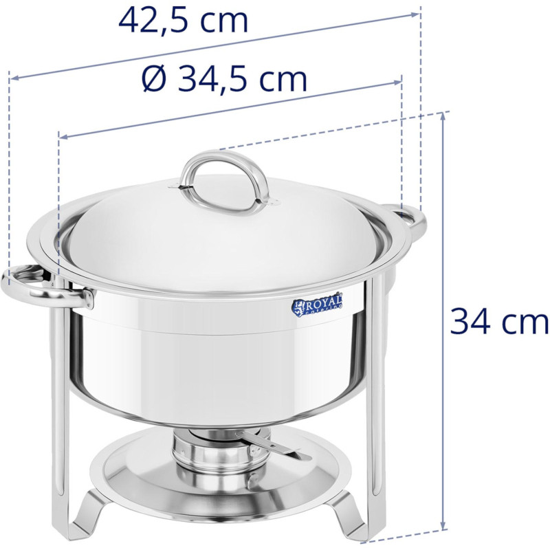 Apvalaus stalo maisto šildytuvas pastai su dangteliu 7,6 l
