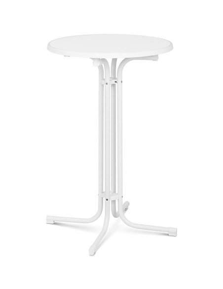 Baro stalas apvalus aukštas sulankstomas stalas, sk. 70 cm A 110 cm balta Baro stalas apvalus aukštas sulankstomas stalas, sk. 70 cm A 110 cm balta