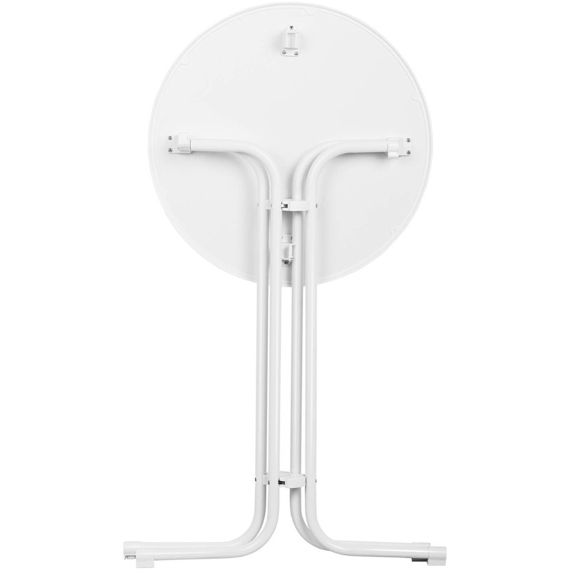 Baro stalas apvalus aukštas sulankstomas stalas, sk. 70 cm A 110 cm balta