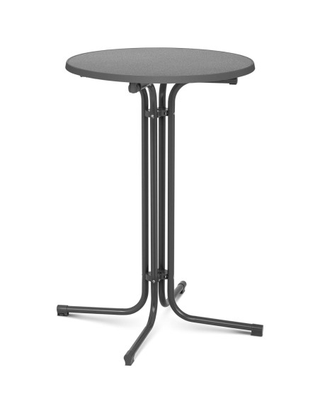 Baro stalas apvalus aukštas sulankstomas stalas, sk. 70 cm A 110 cm pilka Baro stalas apvalus aukštas sulankstomas stalas, sk. 70 cm A 110 cm pilka