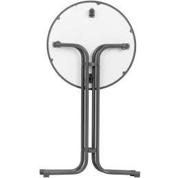 Baro stalas apvalus aukštas sulankstomas stalas, sk. 70 cm A 110 cm pilka