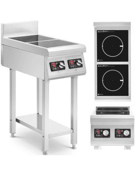 Atskirai pastatoma 2 degiklių indukcinė viryklė 400 V 2 x 3500 W Atskirai pastatoma 2 degiklių indukcinė viryklė 400 V 2 x 3500 W