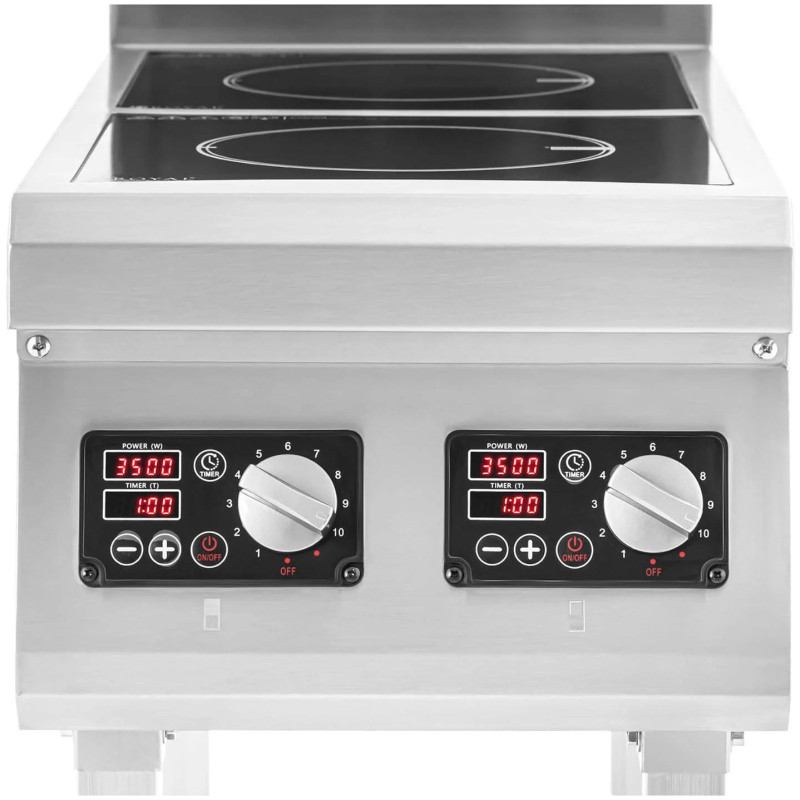 Atskirai pastatoma 2 degiklių indukcinė viryklė 400 V 2 x 3500 W