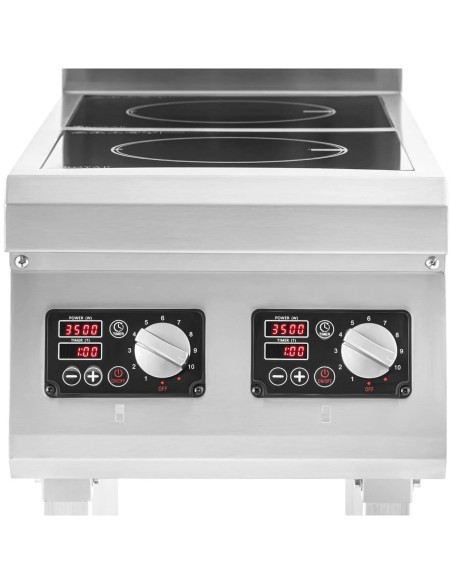 Atskirai pastatoma 2 degiklių indukcinė viryklė 400 V 2 x 3500 W Atskirai pastatoma 2 degiklių indukcinė viryklė 400 V 2 x 3500 W