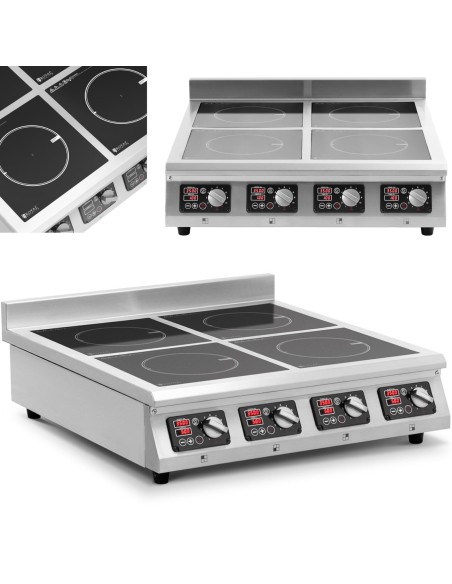 Indukcinė viryklė 4 degiklių reguliuojamas laikmatis 400 V 4 x 3500 W Indukcinė viryklė 4 degiklių reguliuojamas laikmatis 400 V 4 x 3500 W