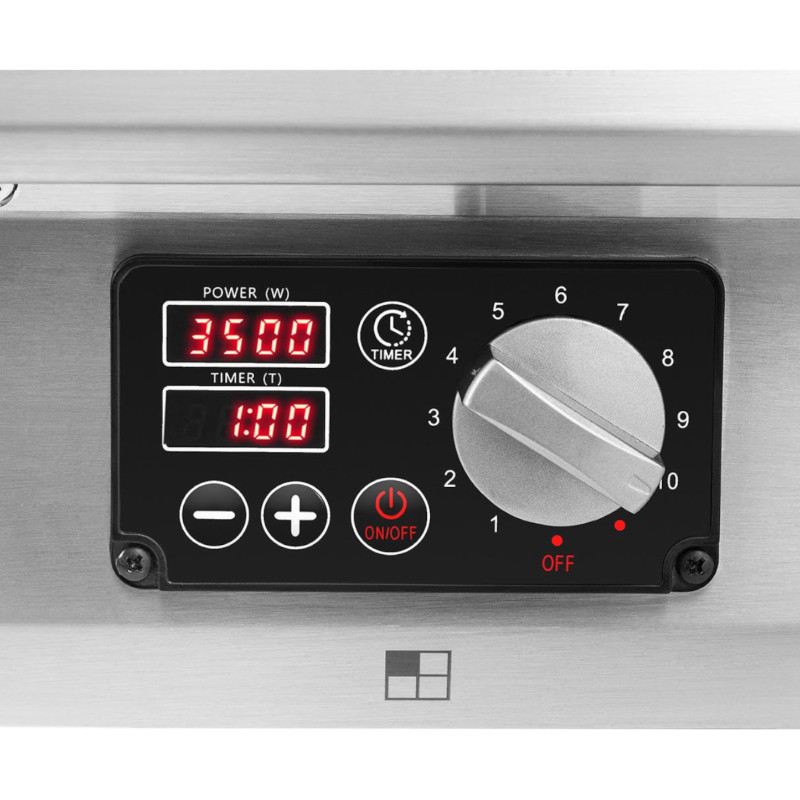 Indukcinė viryklė 4 degiklių reguliuojamas laikmatis 400 V 4 x 3500 W