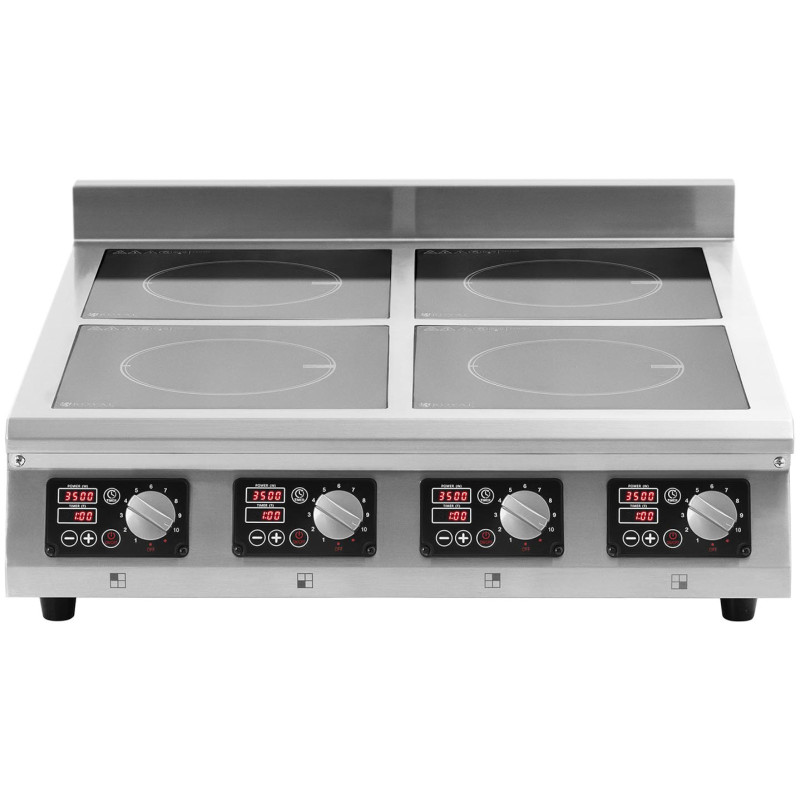 Indukcinė viryklė 4 degiklių reguliuojamas laikmatis 400 V 4 x 3500 W