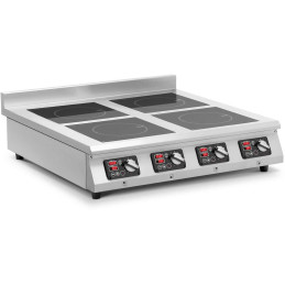 Indukcinė viryklė 4 degiklių stalviršio laikmatis 400 V 4 x 3500 W