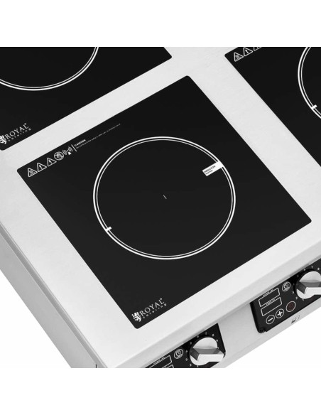 Indukcinė viryklė 4 degiklių stalviršio laikmatis 400 V 4 x 3500 W Indukcinė viryklė 4 degiklių stalviršio laikmatis 400 V 4 x 3500 W