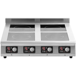 Indukcinė viryklė 4 degiklių stalviršio laikmatis 400 V 4 x 3500 W