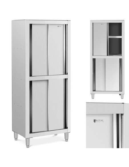 Nerūdijančio plieno virtuvės spinta su stumdomomis durimis 120 kg 80 x 50 x 180 cm Nerūdijančio plieno virtuvės spinta su stumdomomis durimis 120 kg 80 x 50 x 180 cm