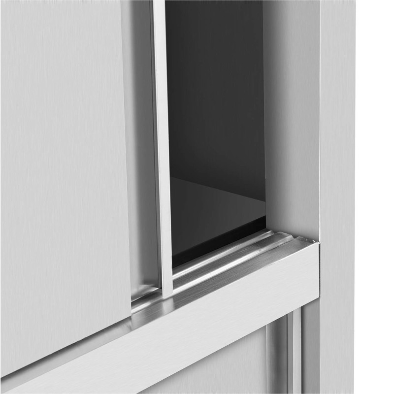 Nerūdijančio plieno virtuvės spinta su stumdomomis durimis 120 kg 80 x 50 x 180 cm