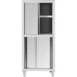 Nerūdijančio plieno virtuvės spinta su stumdomomis durimis 120 kg 80 x 50 x 180 cm