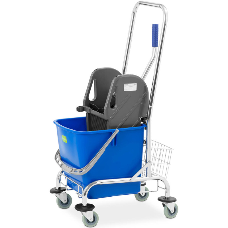 Vežimėlis grindims valyti su kibiru ir 30 l spaustuku