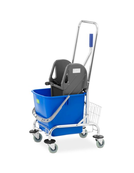 Vežimėlis grindims valyti su kibiru ir 30 l spaustuku