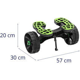 Vežimėlis, skirtas vežti baidarę iki 75 kg