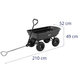 Sodo vežimėlis savivartis 75 l 300 kg