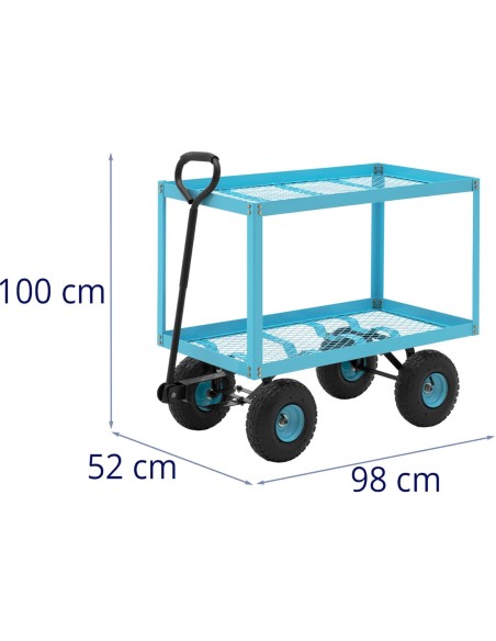 Sodo vežimėlis su 2 lygių tinkleliu iki 150 kg Sodo vežimėlis su 2 lygių tinkleliu iki 150 kg