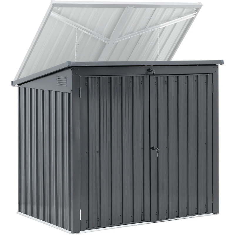 Dangtelio korpusas 2 dėžėms, 240 l šiukšliadėžės, metalinis Dangtelio korpusas 2 dėžėms, 240 l šiukšliadėžės, metalinis