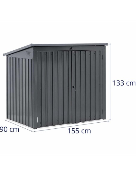 Dangtelio korpusas 2 dėžėms, 240 l šiukšliadėžės, metalinis Dangtelio korpusas 2 dėžėms, 240 l šiukšliadėžės, metalinis