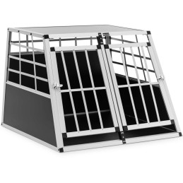 Trapecijos formos metalinis narvas šunims vežti 85 x 95 x 69 cm