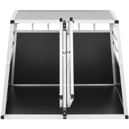 Trapecijos formos metalinis narvas šunims vežti 85 x 95 x 69 cm