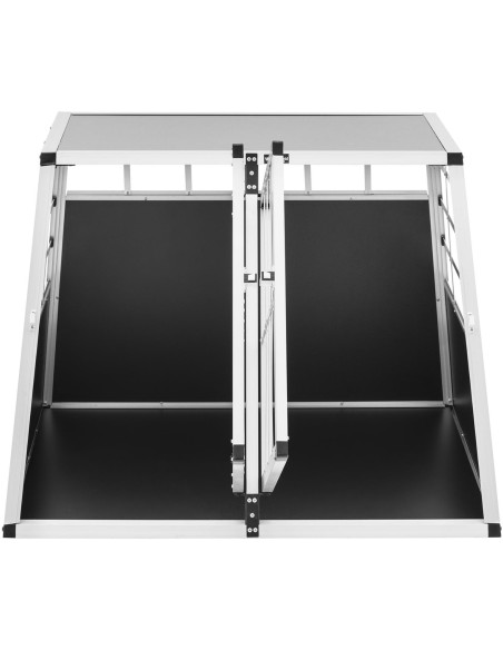 Trapecijos formos metalinis narvas šunims vežti 85 x 95 x 69 cm Trapecijos formos metalinis narvas šunims vežti 85 x 95 x 69 cm