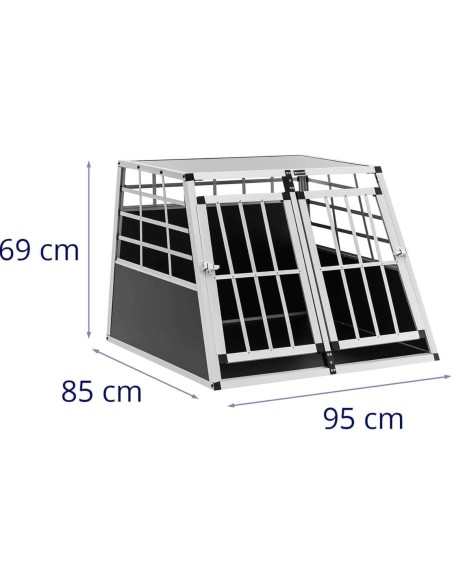 Trapecijos formos metalinis narvas šunims vežti 85 x 95 x 69 cm Trapecijos formos metalinis narvas šunims vežti 85 x 95 x 69 cm