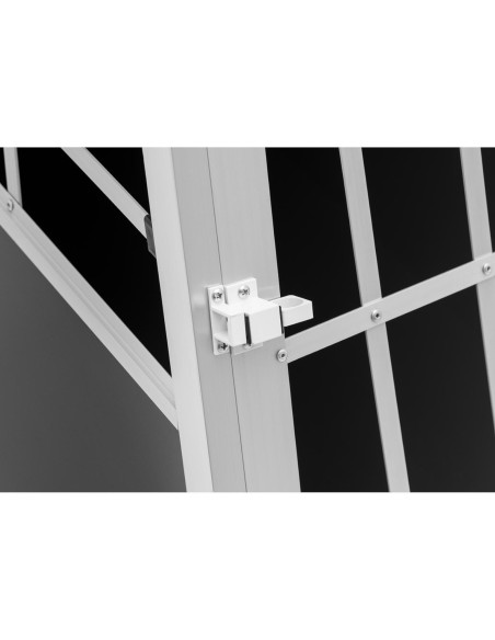 Trapecijos formos metalinis narvas šunims vežti su pertvara 95 x 85 x 70 cm Trapecijos formos metalinis narvas šunims vežti su pertvara 95 x 85 x 70 cm