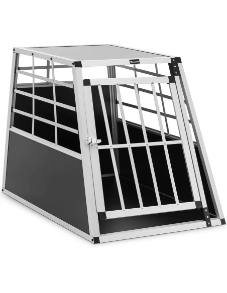 Trapecijos formos metalinis narvas šunims vežti 91 x 65 x 70 cm Trapecijos formos metalinis narvas šunims vežti 91 x 65 x 70 cm