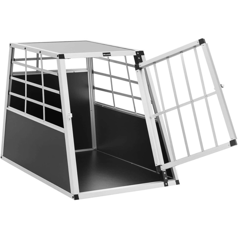 Trapecijos formos metalinis narvas šunims vežti 91 x 65 x 70 cm