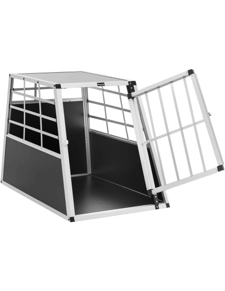 Trapecijos formos metalinis narvas šunims vežti 91 x 65 x 70 cm Trapecijos formos metalinis narvas šunims vežti 91 x 65 x 70 cm