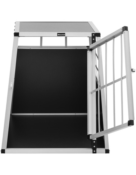 Trapecijos formos metalinis narvas šunims vežti 91 x 65 x 70 cm Trapecijos formos metalinis narvas šunims vežti 91 x 65 x 70 cm