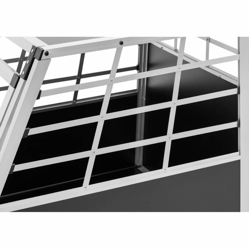 Trapecijos formos metalinis narvas šunims vežti 91 x 65 x 70 cm