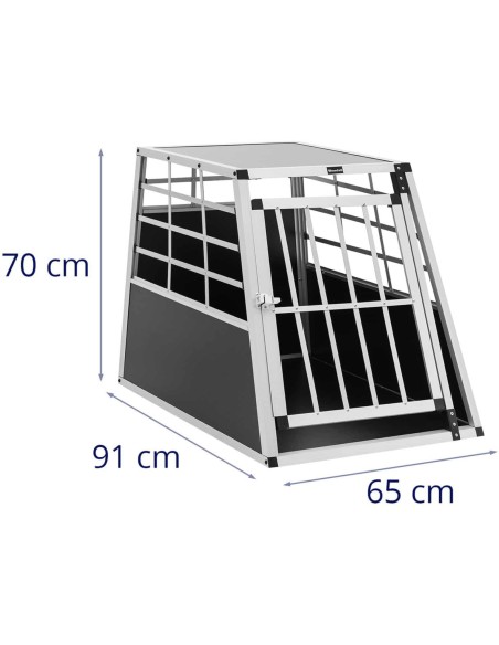 Trapecijos formos metalinis narvas šunims vežti 91 x 65 x 70 cm Trapecijos formos metalinis narvas šunims vežti 91 x 65 x 70 cm