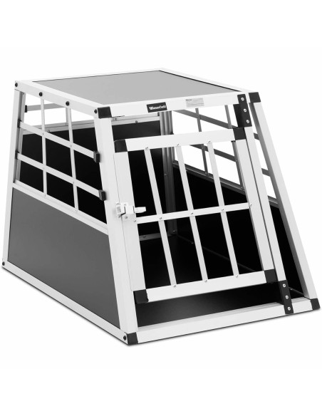 Trapecijos formos metalinis narvas šunims vežti 55 x 70 x 50 cm Trapecijos formos metalinis narvas šunims vežti 55 x 70 x 50 cm