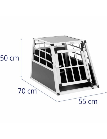 Trapecijos formos metalinis narvas šunims vežti 55 x 70 x 50 cm Trapecijos formos metalinis narvas šunims vežti 55 x 70 x 50 cm
