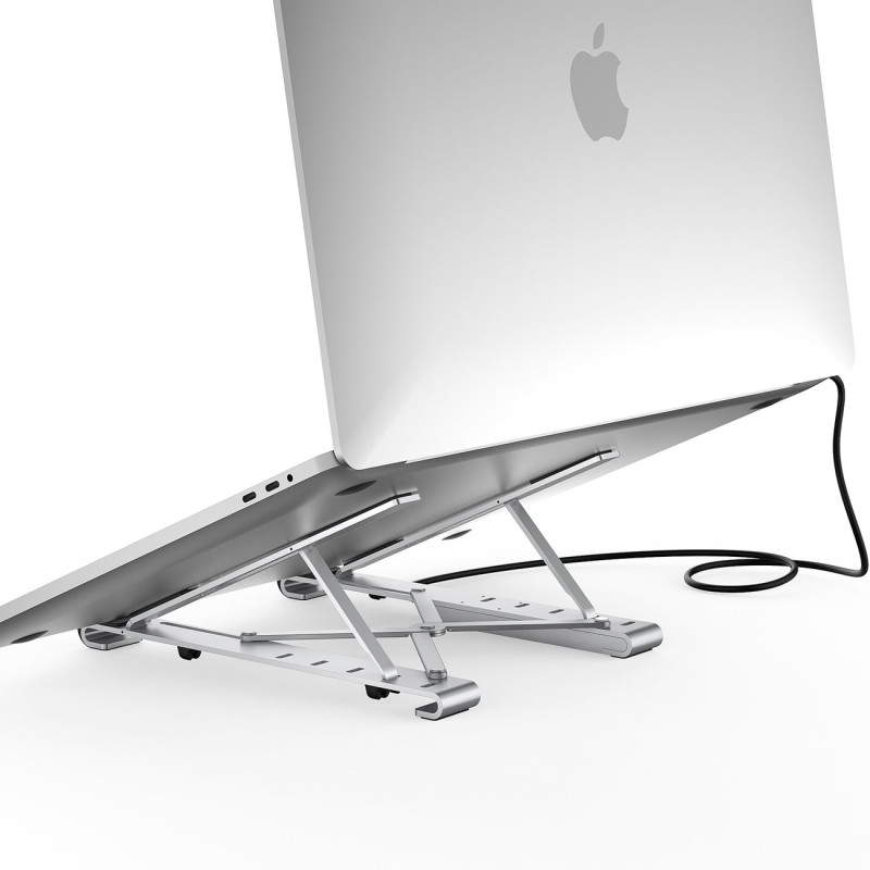 Stovas nešiojamam kompiuteriui PD USB-C HDMI 2xUSB-A 1xUSB-C 1xSD 1xTF juodas