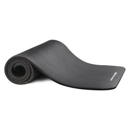 Mankštos kilimėlis 181 x 63 x 0,9 cm storio jogos kilimėlis juodas