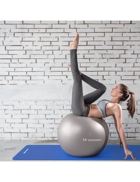 Mankštos kilimėlis 181 x 63 x 0,9 cm storio jogos kilimėlis juodas