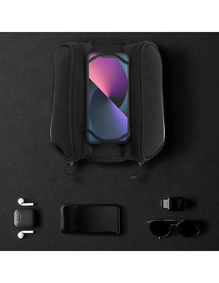 Dviračio rėmo krepšio telefono laikiklis iki 6,5 colio 1,5 l juodas