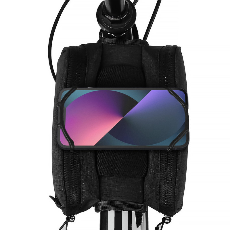 Dviračio rėmo krepšio telefono laikiklis iki 6,5 colio 1,5 l juodas