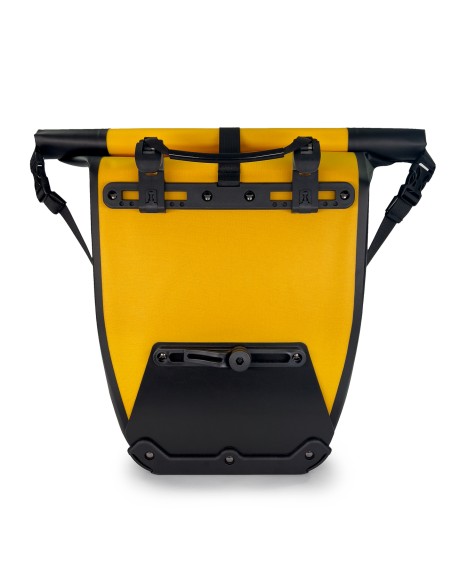 Vandeniui atsparus dviračio krepšys 25l geltonas