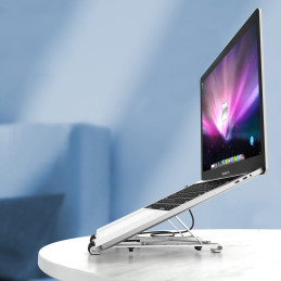 Stovas nešiojamam kompiuteriui PD USB-C HDMI 2xUSB-A 1xUSB-C 1xSD 1xTF juodas