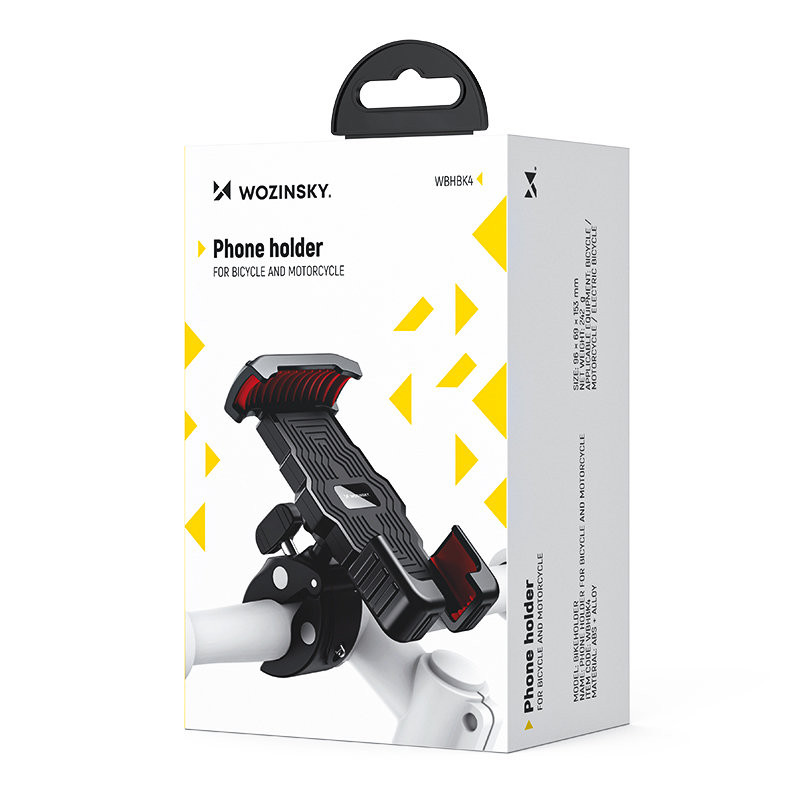 Šarvuotas metalinis telefono / motorolerio / motociklo laikiklis juodas
